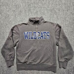 Jansport Arizona Wildcats Quarter Zip Sweatshirt Gray Embroidered Pullover JSJ4